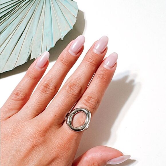 Silver geo ring M375 - Picture 4 of 4